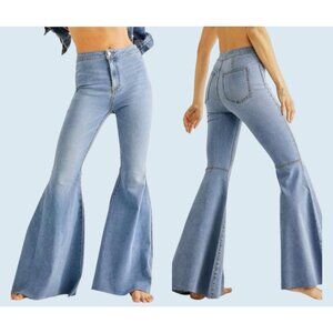 FREE PEOPLE Just Float On Flare Bell Bottom Retro Jeans Size 26